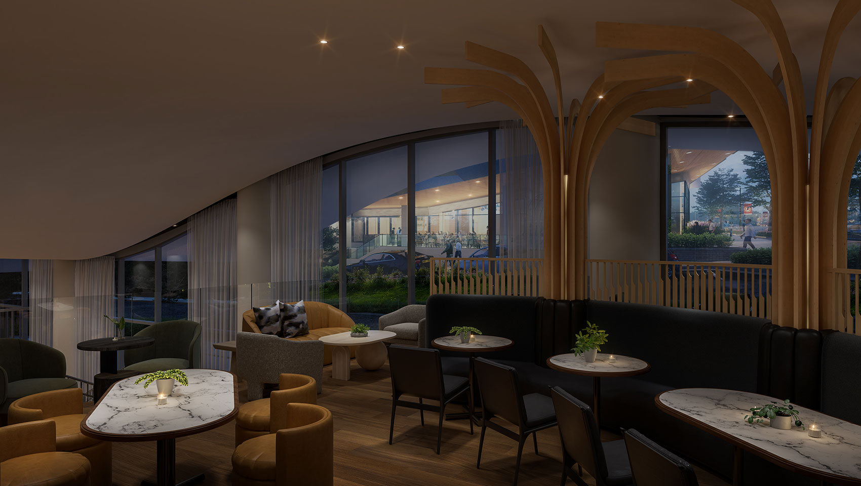 Midtown Atlanta hotel restaurant seating
