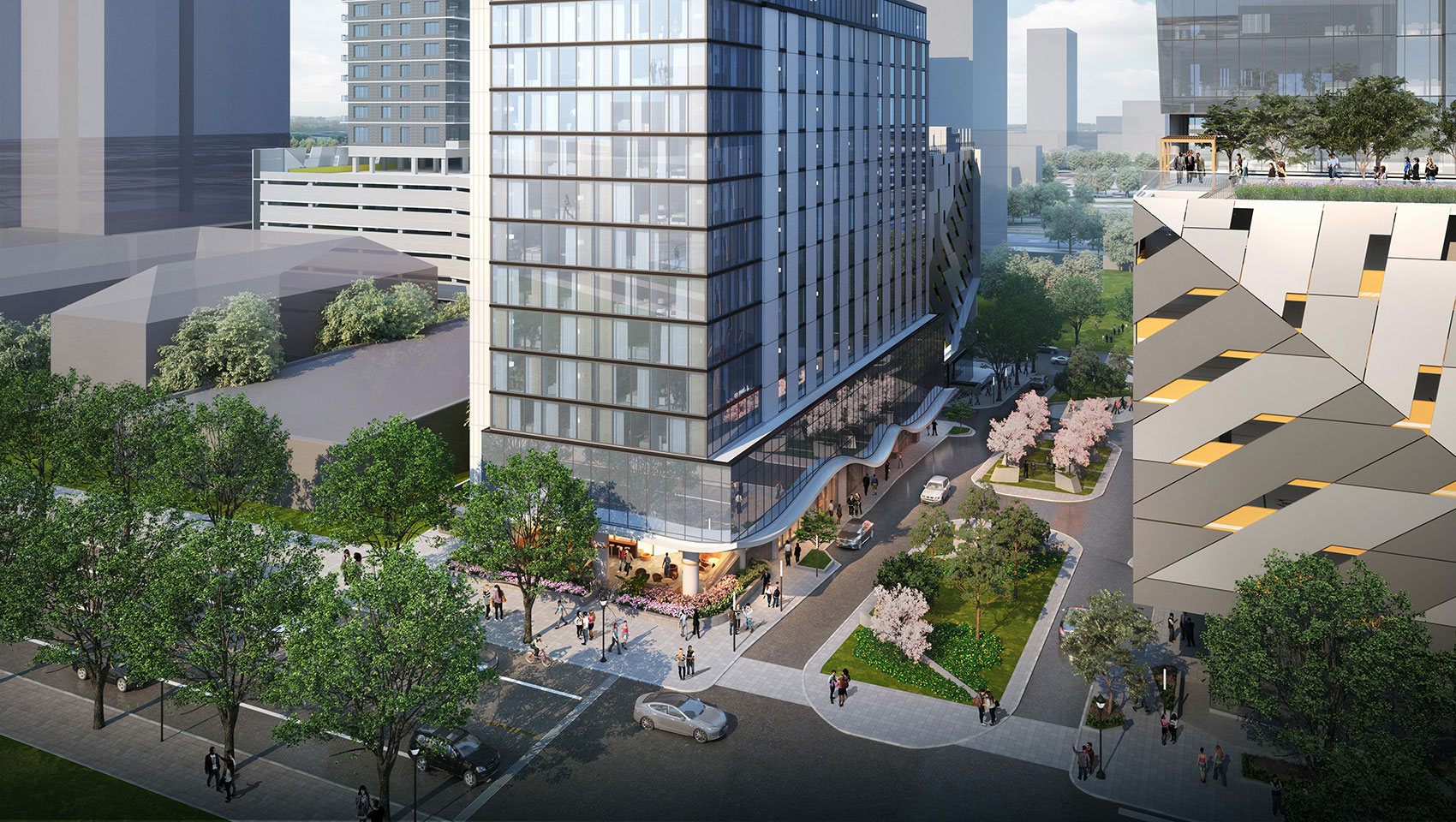 rendering of hotel exterior